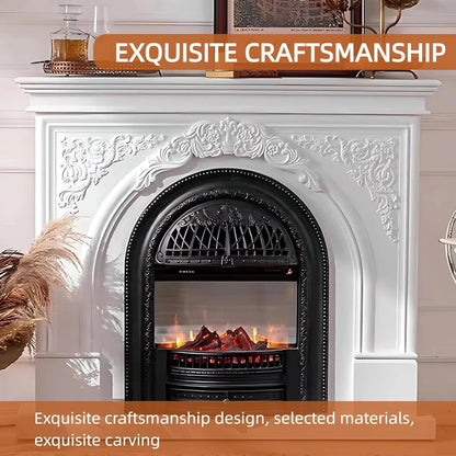 Aihm-Lon Freestanding Electric Fireplace Vintage Tall Chimenea TV Stand 51”