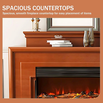 Aihm-Lon Exquisite Electric Fireplace Includes Layered Three-Dimensional Design 59”