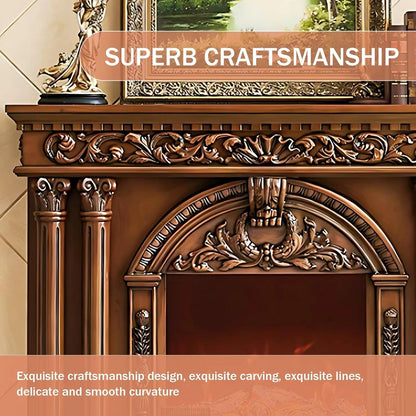 Aihm-Lon Modern Electric Fireplace TV Stand with Arched Carved Door Design 59”