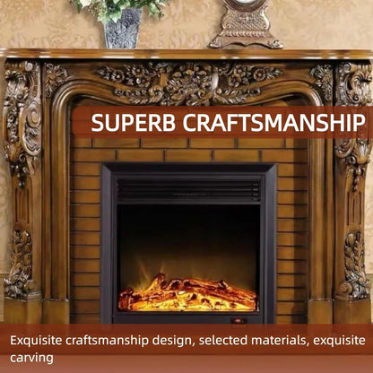 Aihm-Lon Brown Electric Fireplace with LED Simulated Flame 59”