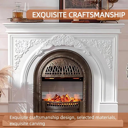 Aihm-Lon Freestanding Electric Fireplace Vintage Tall Chimenea TV Stand 51”