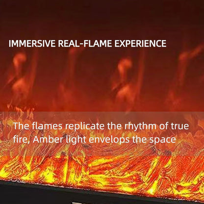 Aihm-Lon Simple Electric Fireplace Solid Wood Frame 47”-86“