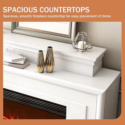 Aihm-Lon Exquisite Electric Fireplace Includes Layered Three-Dimensional Design 59”