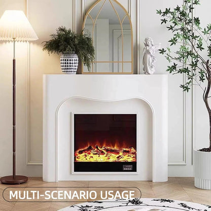 Aihm-Lon Elegant Electric Fireplace Includes Black Modern Wavy Design 42”