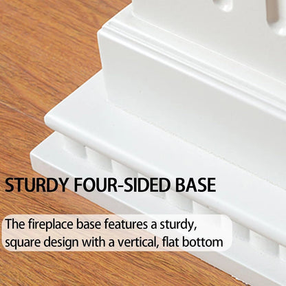 Aihm-Lon Spacious Electric Fireplace Includes White Carving & Column 59”