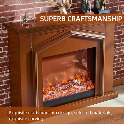 Aihm-Lon Brown Electric Fireplace Roof Shape 47”-59”