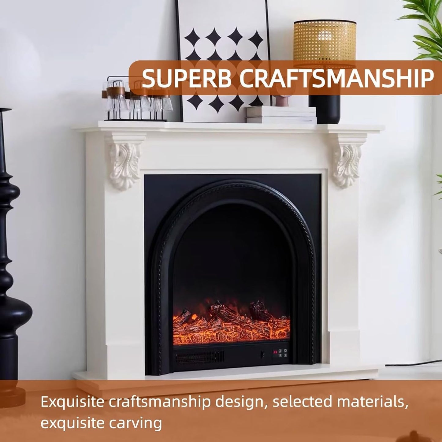 Aihm-Lon Classic Electric Fireplace French Archway Design 47”