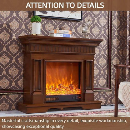 Aihm-Lon Brown Electric Fireplace Includes Classic Line Design 47”-59”