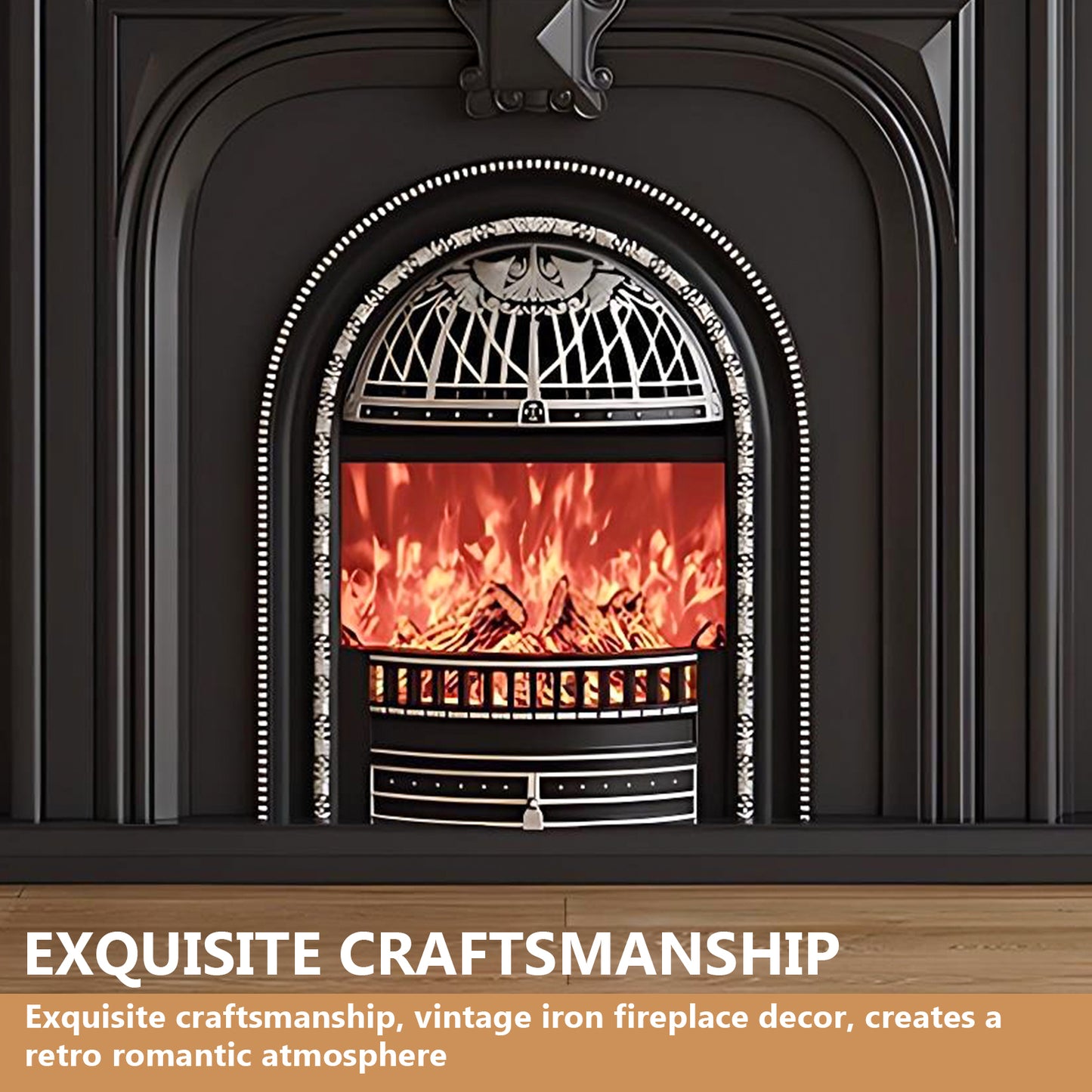 Aihm-Lon Luxurious Electric Fireplace with Retro Birdcage Shape 39’’-59’’