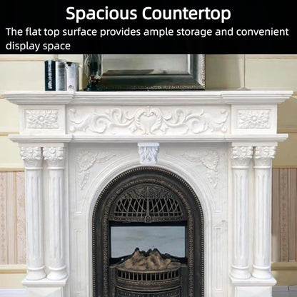 Aihm-Lon Electric Fireplace Includes Luxury Carving & Birdcage Firebox 55” - 63”