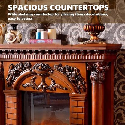 Aihm-Lon Electric Fireplace Heater with Unique Roman Column Design