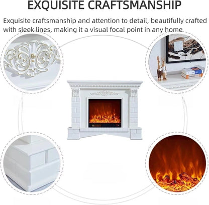 Aihm-Lon Tall Electric Fireplace Includes Openwork Base and Faux Bricks 59”