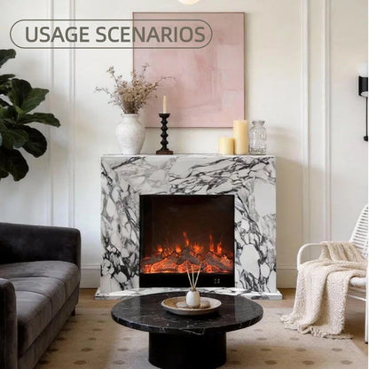 Aihm-Lon Unique Electric Fireplace Includes Marble Pattern Design 47”