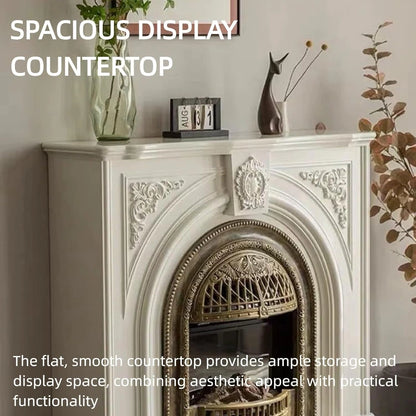 Aihm-Lon Electric Fireplace with Mantel Includes Arched Birdcage 43”-59”