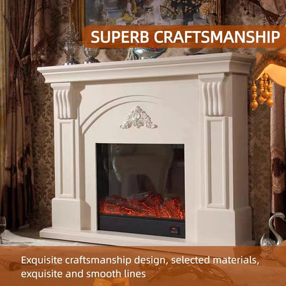 Aihm-Lon Freestanding Electric Fireplace with Arch-shaped Design and Relief Patterns 59”
