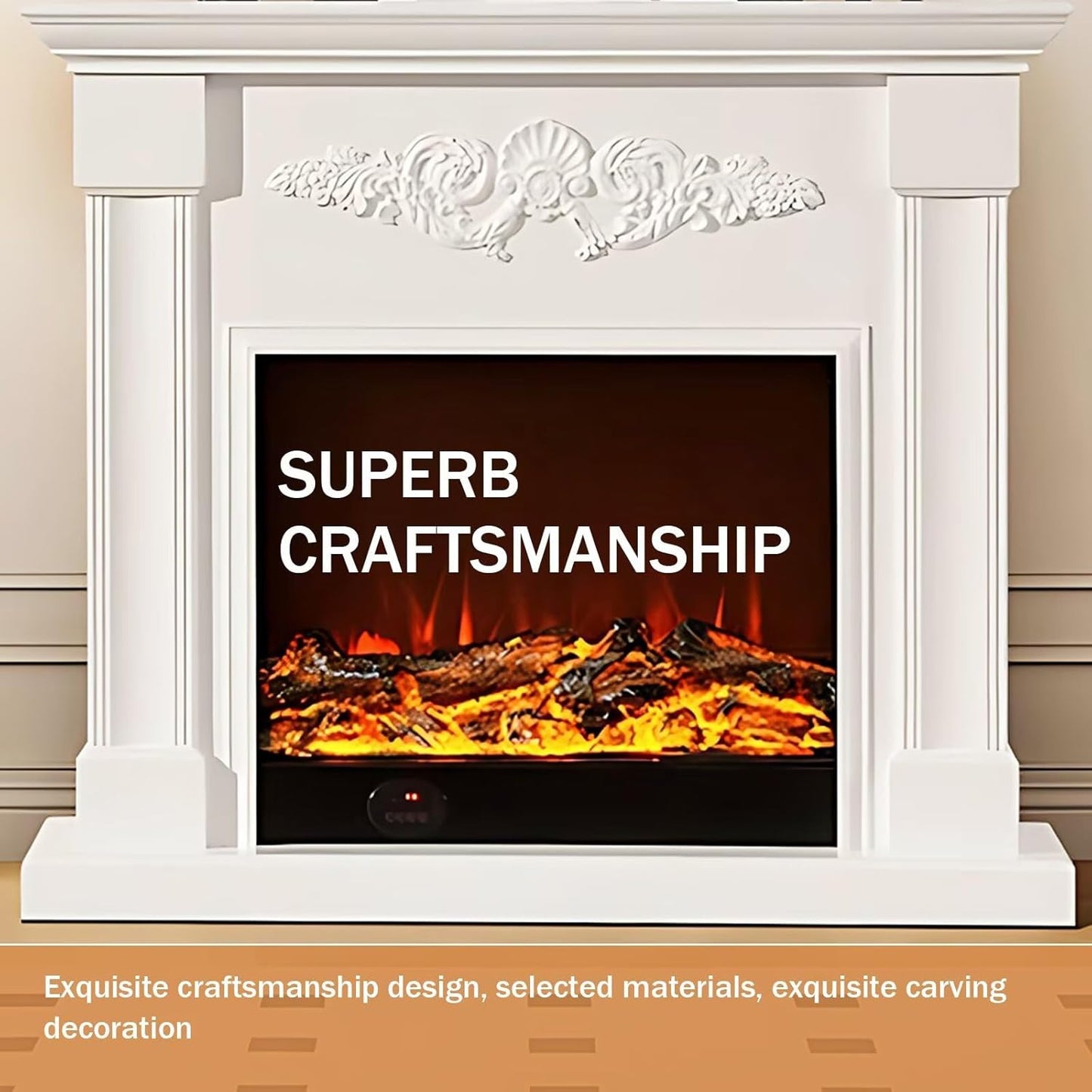 Aihm-Lon Modern Electric Fireplace with Realistic Flame Effects 47.24”