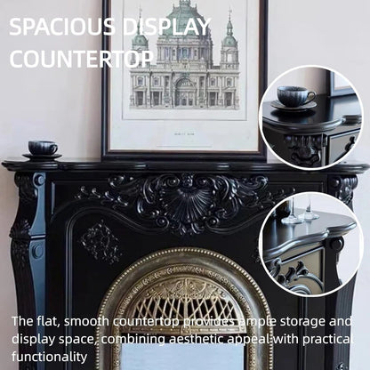 Aihm-Lon Electric Fireplace with Mantel Includes Faux Birdcage 43”-59”