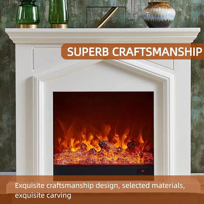 Aihm-Lon Brown Electric Fireplace Roof Shape 47”-59”