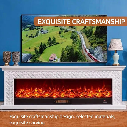 Aihm-Lon Classic Electric Fireplace with European Scroll Pattern 47”