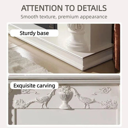 Aihm-Lon Luxurious Electric Fireplace Includes Carved Column 59”