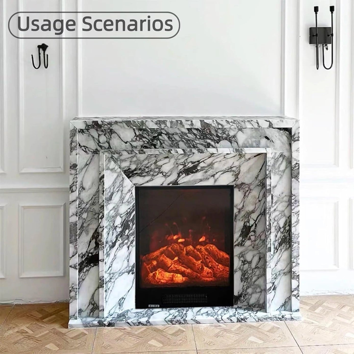 Aihm-Lon Unique Electric Fireplace Includes Modern Artistic Texture 47” - 59”
