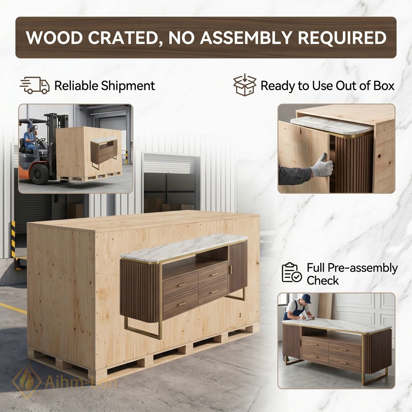 76''-96'' Double Bathroom Vanity with Sink Modern Wood-Grain Slatted Vanities Warm Vertical