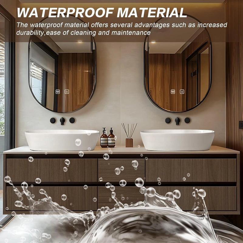 60"-96" Floating Bathroom Vanity with Double Sinks Includes Multiple Wood Grain Drawers