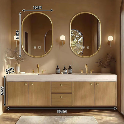 64"-96"Floating Bathroom Vanity with Double Sinks Includes Seamless Ceramic Sink