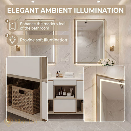 70''-96'' Double Bathroom Vanity with Sink Rectangular Basin Soft Close Doors Open Storage Cabinet