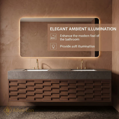 60''-96'' Double Bathroom Vanity with Sink Grey Modern Stacked Drawer Panels Slate