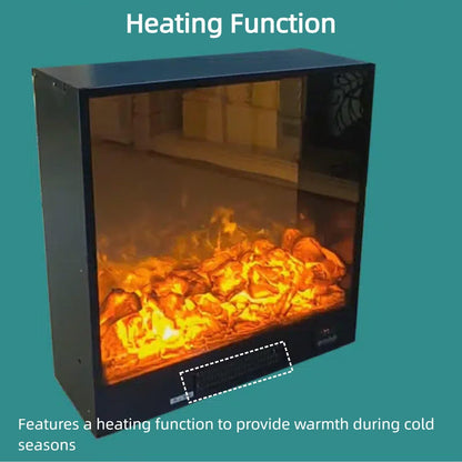 51"Marble Electric Fireplace Heater with Mantel Includes Artistic Textureheating Function