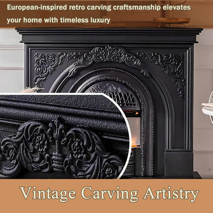 Aihm-Lon Electric Fireplace with Mantel Includes Cage Shaped Firebox