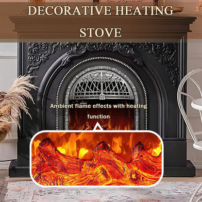 Aihm-Lon Electric Fireplace with Mantel Includes Cage Shaped Firebox