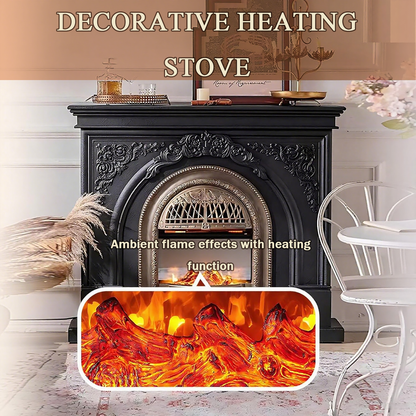 Aihm-Lon Electric Fireplace with Mantel Includes Cage Shaped Firebox