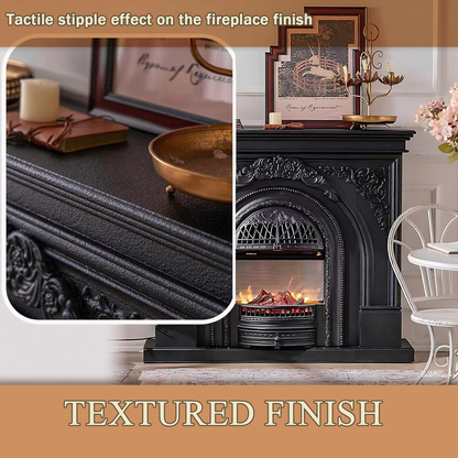 Aihm-Lon Electric Fireplace with Mantel Includes Cage Shaped Firebox