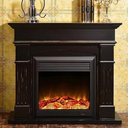 Aihm-Lon Electric Fireplace Parallel Line Design with Real Flame Effect 47”-59”