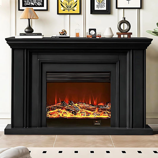 Aihm-Lon Electric Fireplace Straight Line Design with Simple Countertop 59”