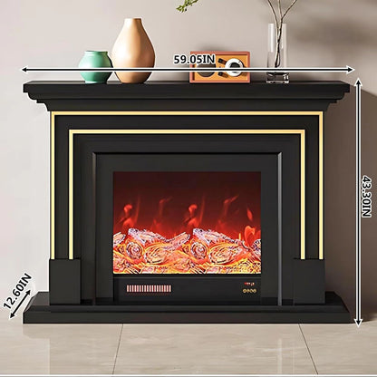Aihm-Lon Minimalist Electric Fireplace with Realistic Flame Effects 59”-95”