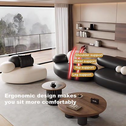 Aihm-Lon Commercial Use Sofa Set for Beauty Salon with Stool and Coffee Tables 49"-55"