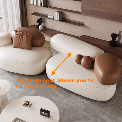 Aihm-Lon Commercial Use Sofa Set for Beauty Salon with Stool and Coffee Tables 49"-55"