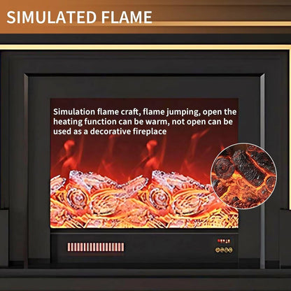 Aihm-Lon Minimalist Electric Fireplace with Realistic Flame Effects 59”-95”