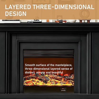 Aihm-Lon Electric Fireplace Straight Line Design with Simple Countertop 59”