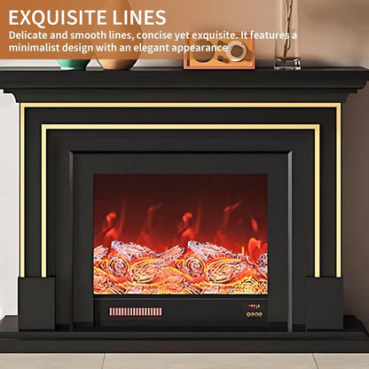 Aihm-Lon Minimalist Electric Fireplace with Realistic Flame Effects 59”-95”