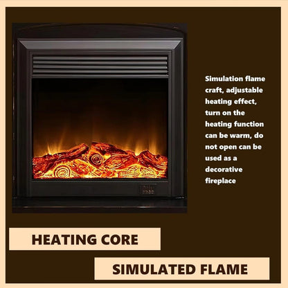 Aihm-Lon Electric Fireplace Parallel Line Design with Real Flame Effect 47”-59”