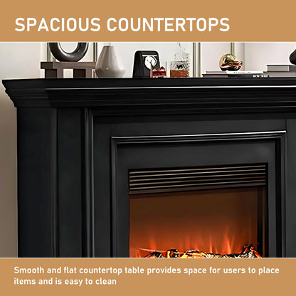 Aihm-Lon Electric Fireplace Straight Line Design with Simple Countertop 59”