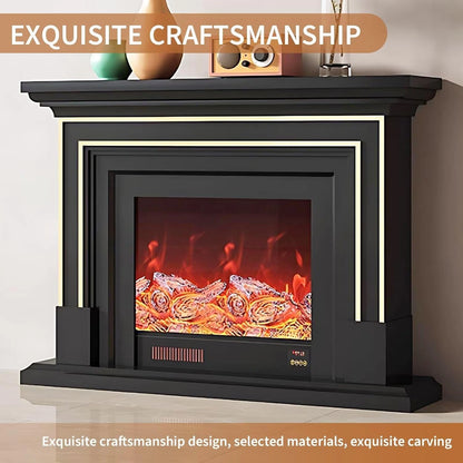 Aihm-Lon Minimalist Electric Fireplace with Realistic Flame Effects 59”-95”