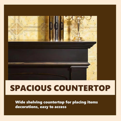 Aihm-Lon Electric Fireplace Parallel Line Design with Real Flame Effect 47”-59”