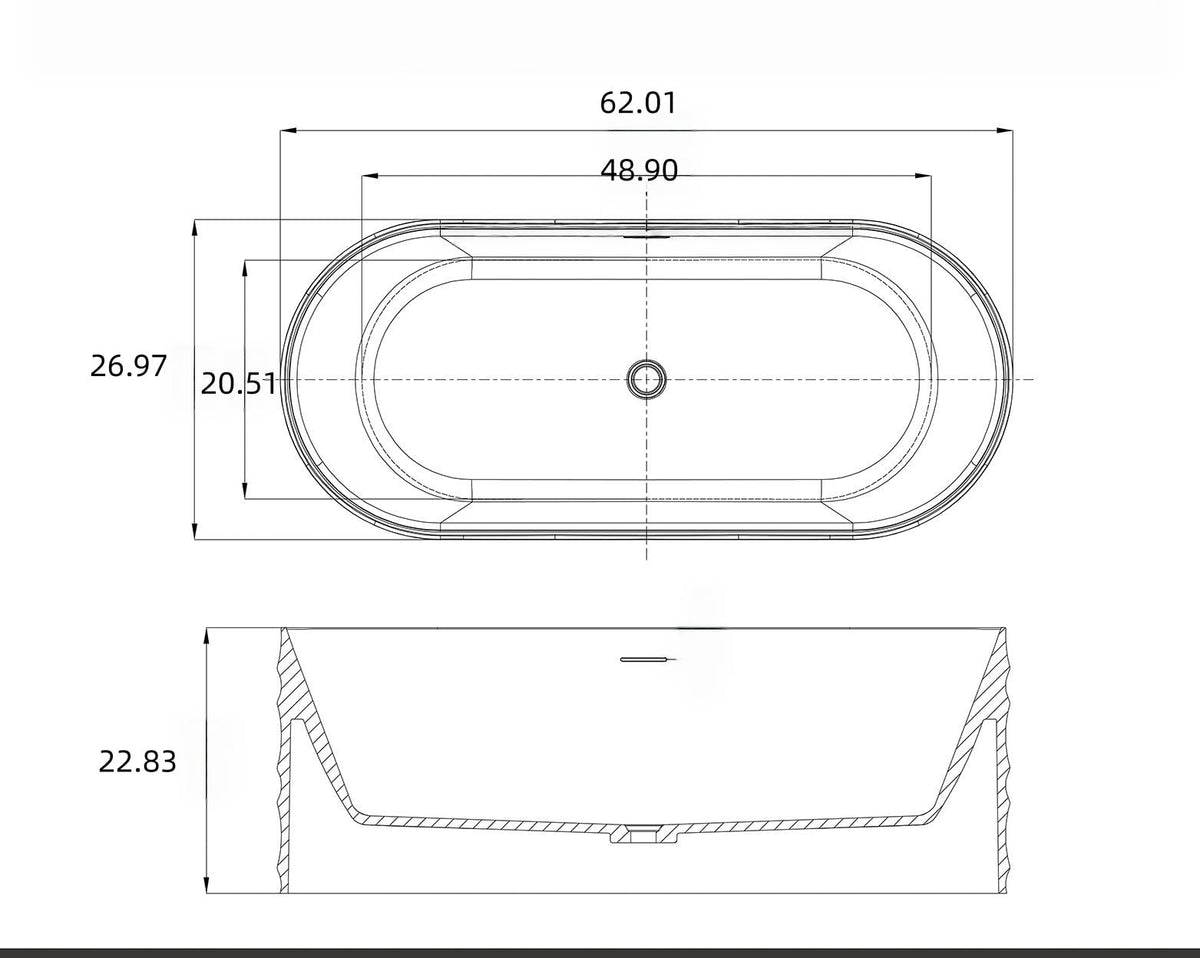 Aihm-Lon Freestanding Bathtubs - Wavy Transparent Bathtub Hot  Curved Back Support
