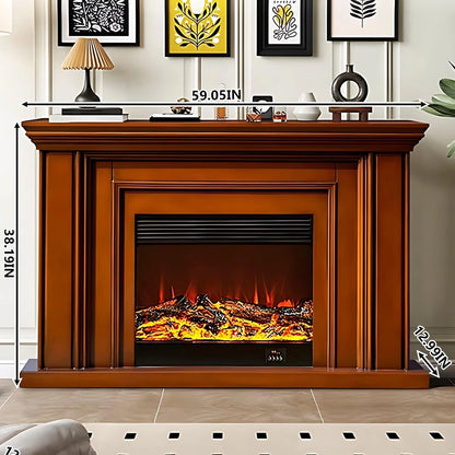 Aihm-Lon Electric Fireplace Straight Line Design with Simple Countertop 59”