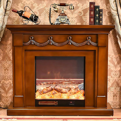 Aihm-Lon Simple Electric Fireplace Curtain Shape Line Design 47”